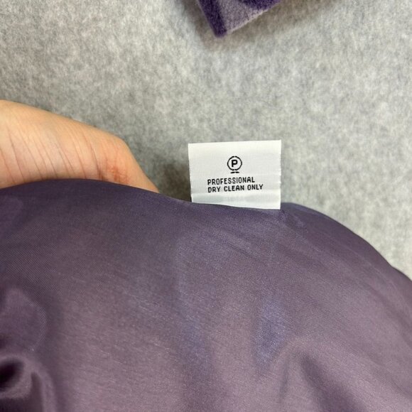 Women's Boden Wool Purple Floral Coat Size 12 UK (8-10 US) Long Peacoat Jacket - Picture 10 of 16